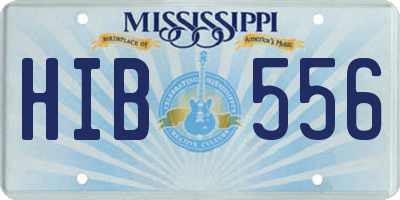 MS license plate HIB556