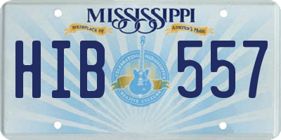 MS license plate HIB557