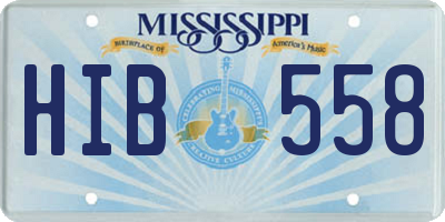 MS license plate HIB558