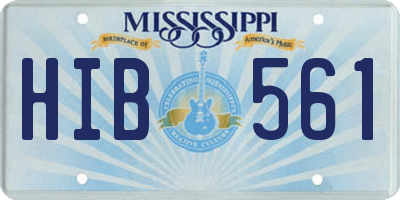MS license plate HIB561