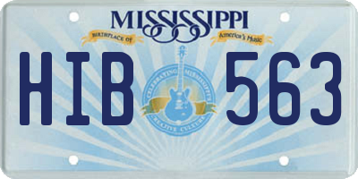 MS license plate HIB563