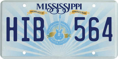 MS license plate HIB564