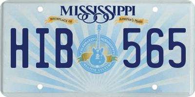 MS license plate HIB565