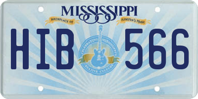 MS license plate HIB566