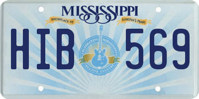 MS license plate HIB569