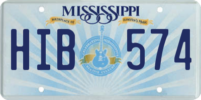 MS license plate HIB574