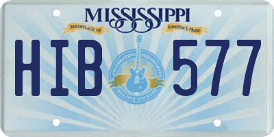 MS license plate HIB577