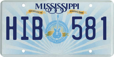 MS license plate HIB581