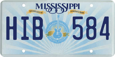 MS license plate HIB584