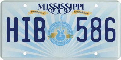 MS license plate HIB586