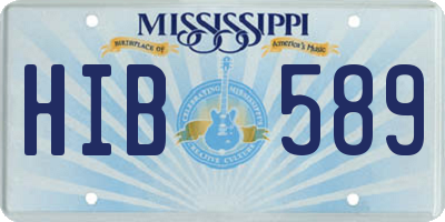 MS license plate HIB589