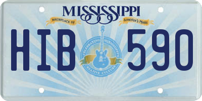 MS license plate HIB590