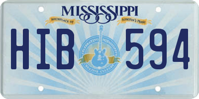 MS license plate HIB594