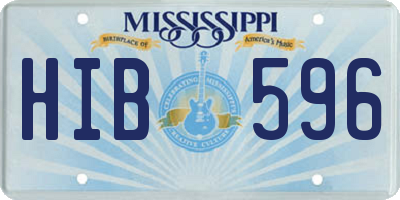 MS license plate HIB596