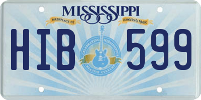 MS license plate HIB599