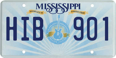 MS license plate HIB901