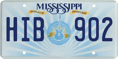 MS license plate HIB902