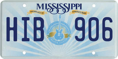 MS license plate HIB906