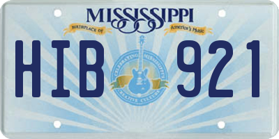 MS license plate HIB921