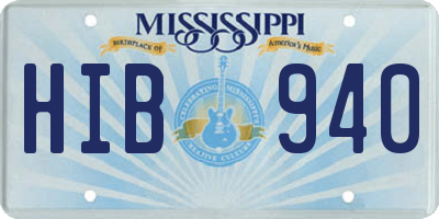 MS license plate HIB940