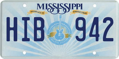 MS license plate HIB942