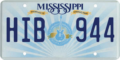 MS license plate HIB944