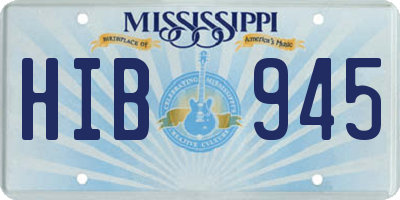 MS license plate HIB945