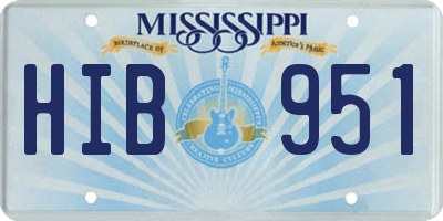 MS license plate HIB951