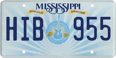 MS license plate HIB955