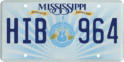 MS license plate HIB964
