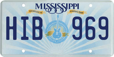 MS license plate HIB969