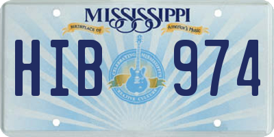 MS license plate HIB974