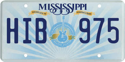 MS license plate HIB975