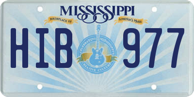 MS license plate HIB977