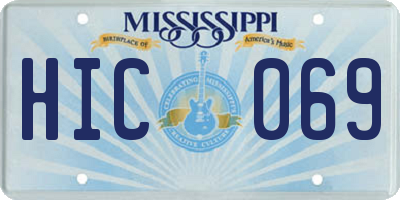 MS license plate HIC069