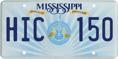 MS license plate HIC150