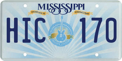 MS license plate HIC170