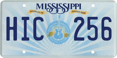 MS license plate HIC256