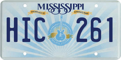 MS license plate HIC261