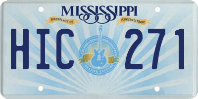 MS license plate HIC271