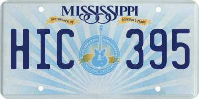 MS license plate HIC395