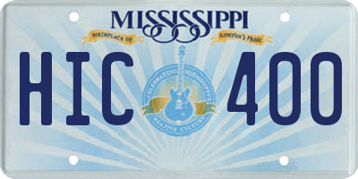 MS license plate HIC400