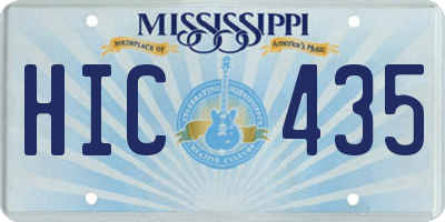 MS license plate HIC435