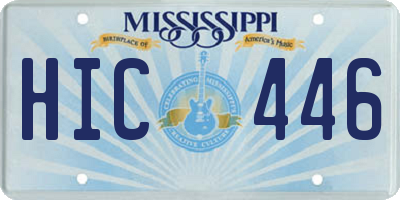 MS license plate HIC446
