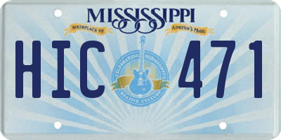 MS license plate HIC471