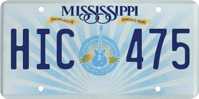 MS license plate HIC475