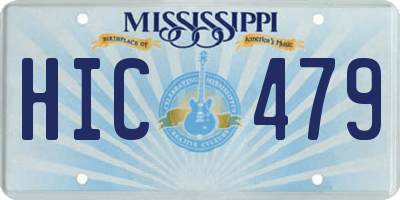MS license plate HIC479
