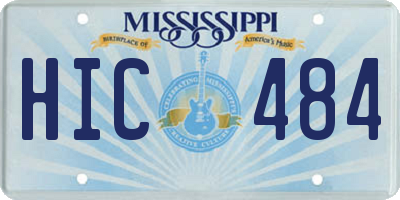 MS license plate HIC484