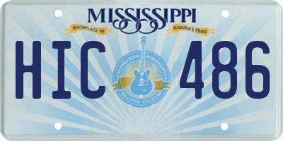 MS license plate HIC486