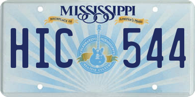 MS license plate HIC544